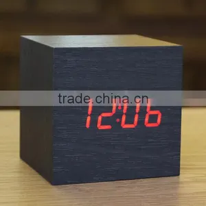 HOT Digital Home Decor LED Fashion Wood Clock With High Quality thumbnail-1