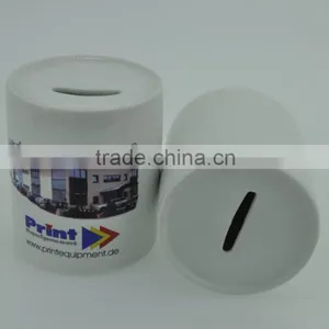 Hot Selling Good Quality Wholesale Price Blank White Sublimation Coated Printing Ceramic Piggy Bank thumbnail-5