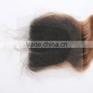 7A Philippine Virgin Hair Ombre #1b/#613 Color Way Body Wave With Closure 4x4 Lace Closure Bleached Knots Two Tone Top Closure thumbnail-2