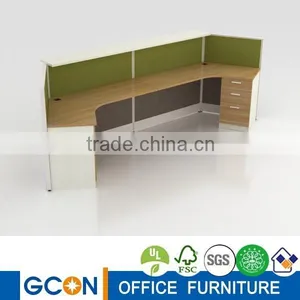 Blue and White Color Reception Desk, Office Desk thumbnail-3