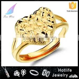 Brass Jewellery Women Heart 2016 Fashion Adjustable Metal Rings thumbnail-1