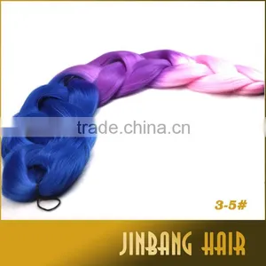 3tone Ombre Braiding Hair 64 PurplePinkBlue Jumbo Braids Hair Synthetic Box Braids Hair thumbnail-4