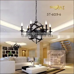 ST-6019-6 Sunbelt The Globe Antique Wrought Iron Chandelier, Contracted Sitting Room Chandelier American Country Chandelier thumbnail-1