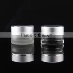 Small Cosmetic Glass Jar 30g Jar With Silver Lid thumbnail-1