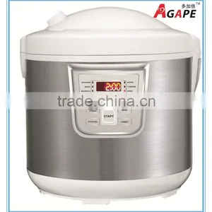 7L ROUND RICE COOKER WITH 10 OR 20 PROGRAMS LED DISPLAY, BIGGEST CAPACITY, SILVER BLACK thumbnail-2