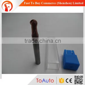 Cheap China 6mm Cutting Dia 50mm HRC45 2 Flutes Carbide Ball Nose End Mill Supplier's Choice thumbnail-1