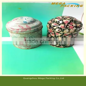 Wholesale Custom Empty Round Can Tea Metal Tin Box thumbnail-1