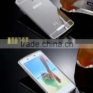 Factory Wholesale Metal Bumper Mirror Back Flare Phone Case For OPPO 831 thumbnail-6