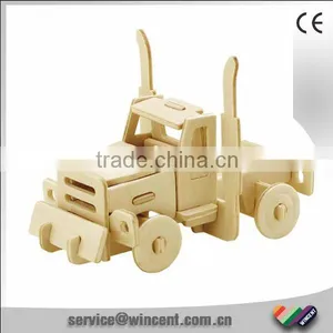 CE Certificate Available Wooden Trailer Assembling Puzzle For Kids thumbnail-1