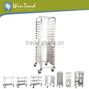 Kitchen Bread Wire Storage Basket Trolley Wire Basket With Wheels thumbnail-4