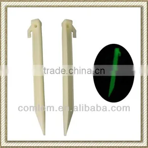 NEW 9 Inch/22cm Glow in the Dark/Luminous Plastic Tent Peg/Tent Stakes thumbnail-1