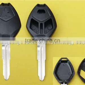 Blank Replacement 2+1 Buttons Uncut Right Groove Blade Remote Key Cover Mistubishi Car Key thumbnail-1