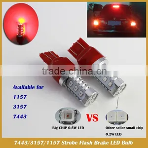 3157 Red Flashing Strobe Blinking Rear Alert Safety Brake Tail Stop Lights thumbnail-1
