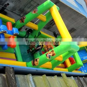 Bear Theme Amusement Park Obstacle Course With Swing thumbnail-5
