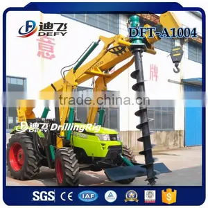 Pile Auger Drill Machine With Crane for Pole Erection thumbnail-1