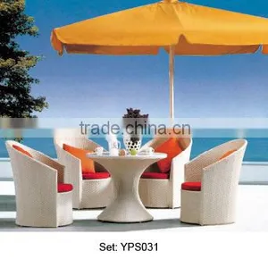 Commercial Outdoor Furniture Elegant Handmade Rattan Wicker Coffee Shop Bar Set Yps031 thumbnail-1