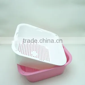 Vegetable Sieve/Fruit Basket/Plastic Basket/sifter/griddle/boult/screen/sieve/Dried Basin/sieve With Basin/Colander thumbnail-1