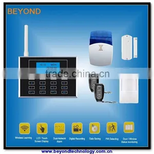 Dual Network PSTN Home Alarm Gsm Wireless System With Touch Keypad and Wireless Doorbell thumbnail-1