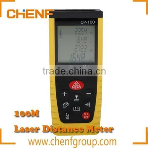 Newest Design Portable Digital LCD Retail Package Yellow / Blue 100m(328ft) Laser Range Finder Rangefinder thumbnail-1
