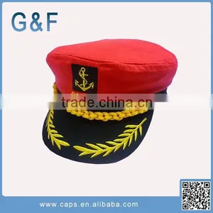 High Quality Navy Captain Sailor Hat With Stock Quality Choice thumbnail-4
