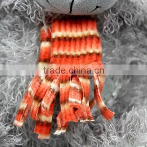 Luckiplus Hot Sale First Class Grey Bear With Scarf Safe Technology Toy For Kids thumbnail-4