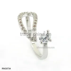 Five Anniversary Diamond Ring Antique Copper Split Rings For Women thumbnail-4