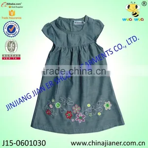Soft Cotton for New Born Denim Baby Dress thumbnail-1