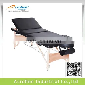 Portable Folding Wooden Massage Bed Used Hospital Massage With Soft PU Leather thumbnail-1
