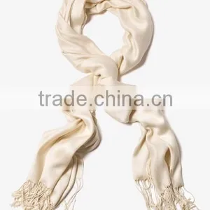 Beige Viscose Pashmina Scarf thumbnail-1