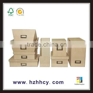 Hot Faux Leather Document Storage Box thumbnail-1