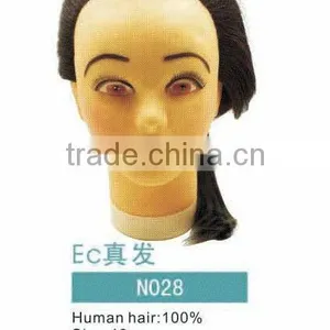 100%human Hair for Salon Hairdressing Training Wig thumbnail-1