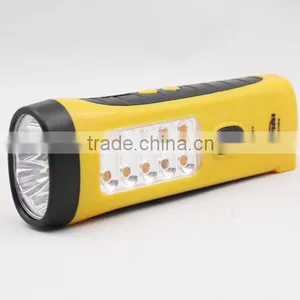 Torch Light Dry Battery Led Flashlight Plastic Torch With Radio thumbnail-1