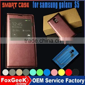 Original Factory Price Case for Samsung Galaxy S5 With Smart Cover Wake up / Sleep Function thumbnail-1