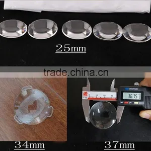 25mm 34mm 37mm Diameter Acrylic Biconvex Lens With 45mm Focal Length Exact for Google Cardboard 3D VR Glasses thumbnail-1