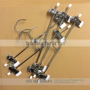 White Tips Metal Adjustable Wire Trousers/ Skirt/ Pants Coat Hanger thumbnail-2