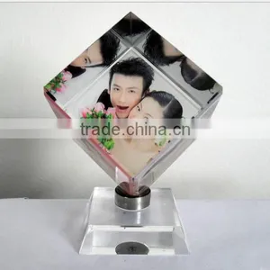 Crystal Block Paperweight 3D Laser EngravedCrystal Cube Factory thumbnail-3