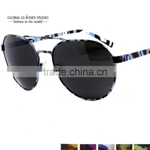 New Special Fashion Design Camouflage Color SunCristial High Quality Classic UV400 Eyewear Sunglasses Glasses 605M thumbnail-1