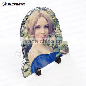 White BlankSublimation Personalized Rock Slate Photo thumbnail-2