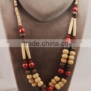 Special Design Necklace/Wholesale Fashion Large Garnet Jewelry Wooden Beads Necklace/Hot Sale thumbnail-1