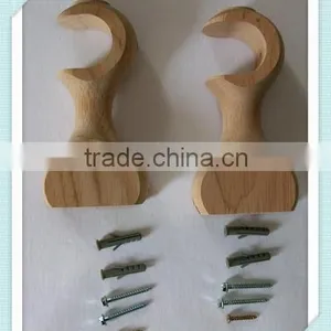 Unfinished Round Support Bracket for a 1 3/8 Inch Dowel Rod 2 Pack thumbnail-1