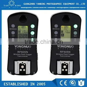 Yongnuo RF605N Flash Trigger With Lcd Display for Nikon D4, D3x,D800E, D800, D700,D610, D600, D7100, D7000, D90 thumbnail-1