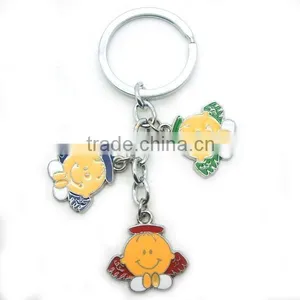 Wholesale Alloy Keychain With 3 PVC Angel,angel Keychain thumbnail-1