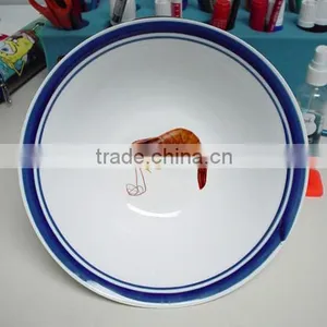 Linyi Factory Porcelain Soup Plate With Animal Design and Red Edge , Porcelain Cock Plate thumbnail-4