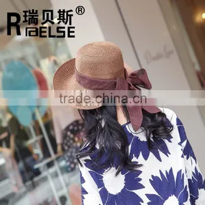 Wholesale Hats Fashion Girl Sun Visor Hat Cheap Wide Brim Straw Hat thumbnail-3
