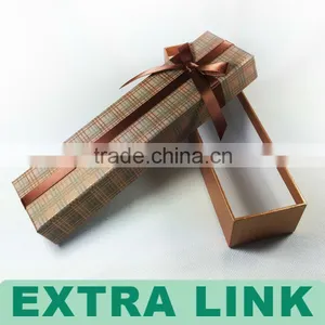 Fancy Brown Ribbon Decorated Empty Chocolate Gift Box thumbnail-4