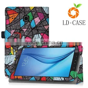 New Fashion Beautiful Print Color Pu Leather Stand Case For Samsung Galaxy Tablet thumbnail-1