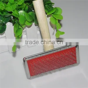 2015 New Pet Products Wood Handle Pet Slicker Brush thumbnail-1