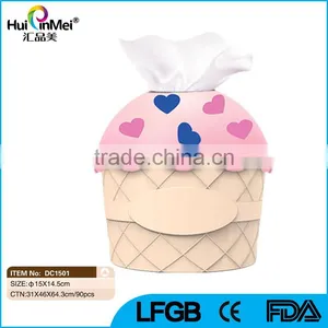 Hot Sell New Launch Fancy Plastic Round Tissue Box thumbnail-1