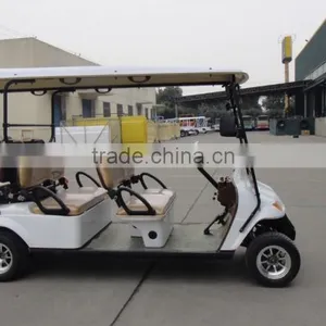 Six Seats Electric Golf Car With Two Rear Facing Flip-flop Seats thumbnail-2