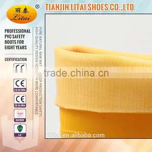 Yellow Black PVC Safety Gumboots ,comfortable PVC Work Boots,cheap Safety Shoes thumbnail-5